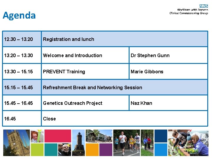 Agenda 12. 30 – 13. 20 Registration and lunch 13. 20 – 13. 30