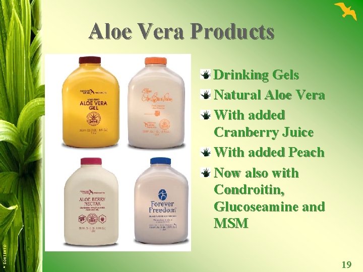 Aloe Vera Products © CONTENTO Drinking Gels Natural Aloe Vera With added Cranberry Juice