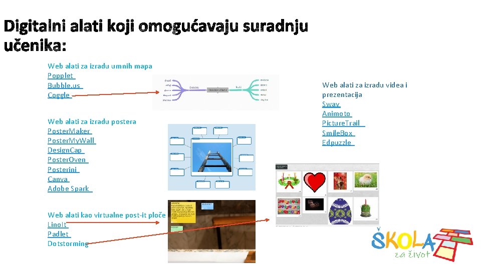 Web alati za izradu umnih mapa Popplet Bubble. us Coggle Web alati za izradu