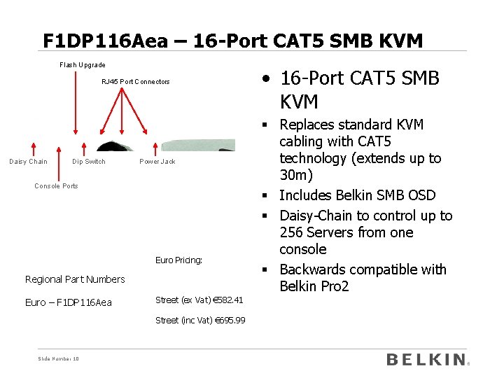 F 1 DP 116 Aea – 16 -Port CAT 5 SMB KVM Flash Upgrade