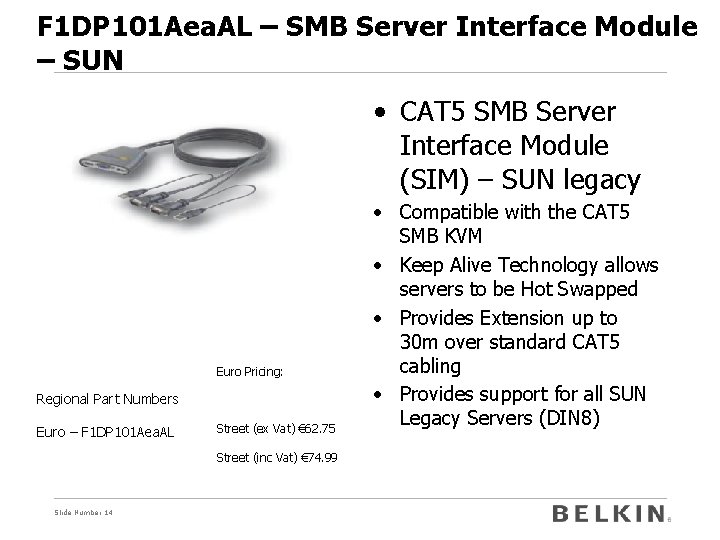 F 1 DP 101 Aea. AL – SMB Server Interface Module – SUN •