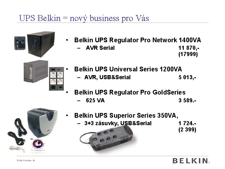 UPS Belkin = nový business pro Vás • Belkin UPS Regulator Pro Network 1400