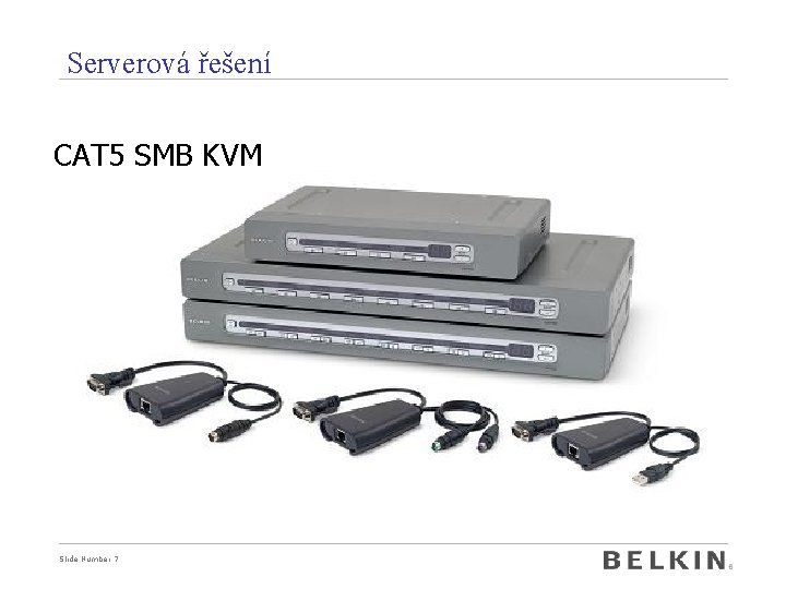 Serverová řešení CAT 5 SMB KVM Slide Number 7 