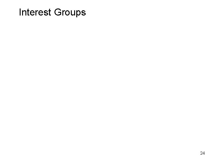 Interest Groups 24 
