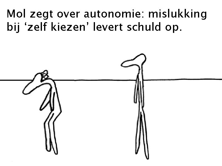 Mol zegt over autonomie: mislukking bij ‘zelf kiezen’ levert schuld op. 