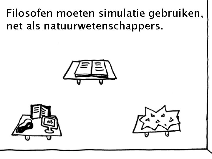 Filosofen moeten simulatie gebruiken, net als natuurwetenschappers. 