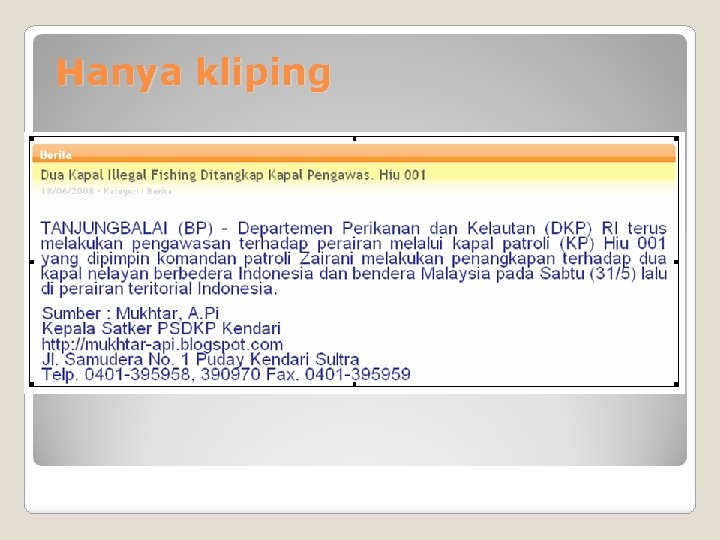 Hanya kliping 