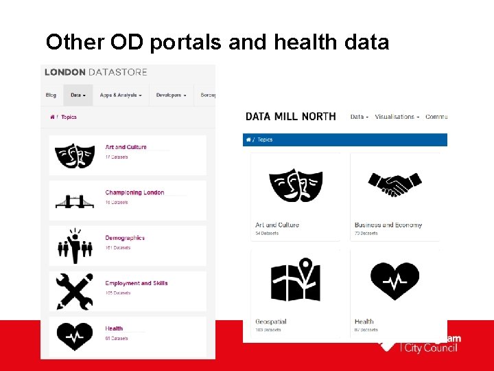 Other OD portals and health data 