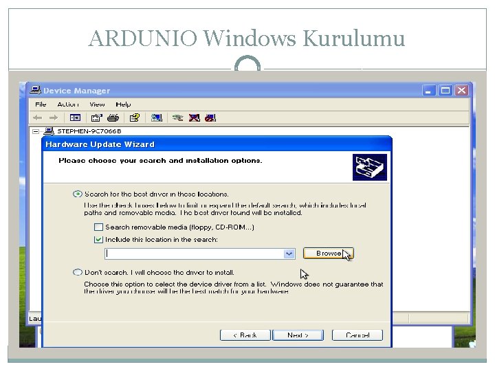 ARDUNIO Windows Kurulumu 