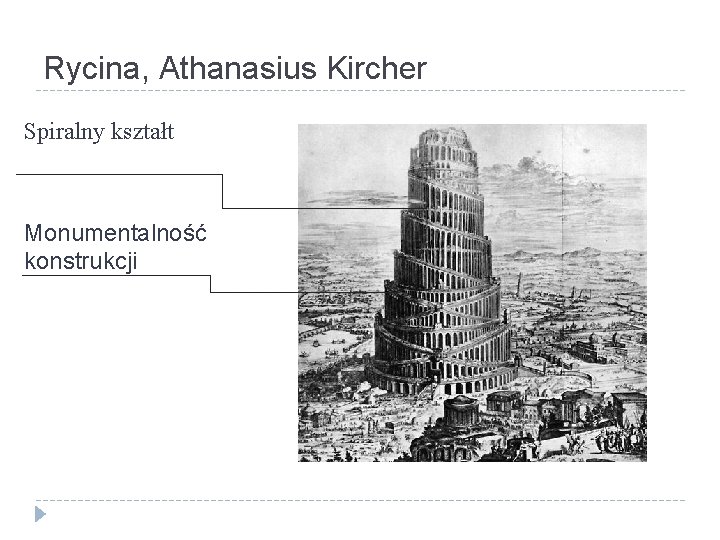 Rycina, Athanasius Kircher Spiralny kształt Monumentalność konstrukcji 