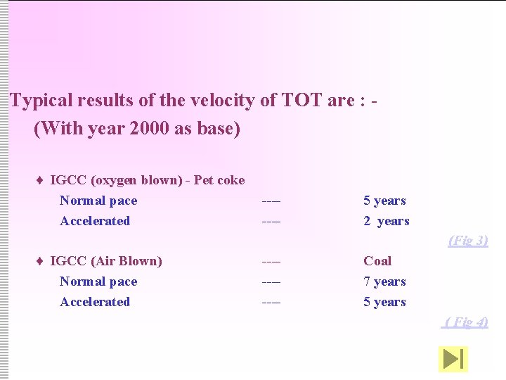 Typical results of the velocity of TOT are : (With year 2000 as base)
