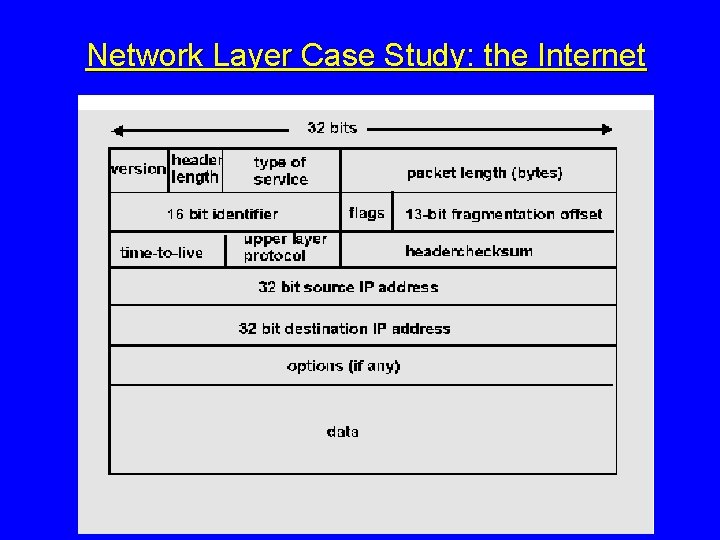 Network Layer Case Study: the Internet 