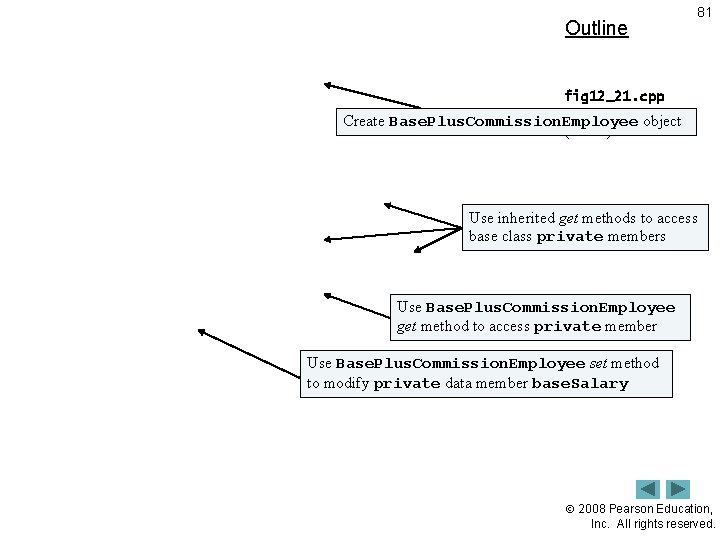 Outline 81 fig 12_21. cpp Create Base. Plus. Commission. Employee object (2 of 3)