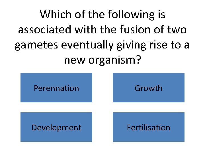 Which of the following is associated with the fusion of two gametes eventually giving