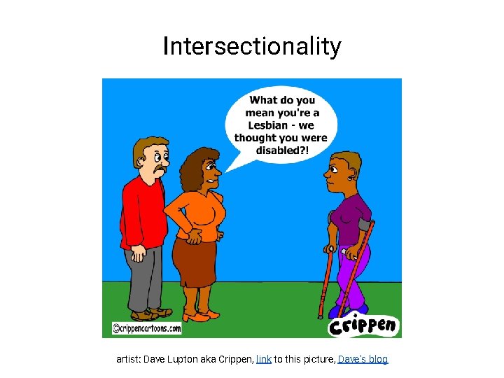 Intersectionality artist: Dave Lupton aka Crippen, link to this picture, Dave's blog 