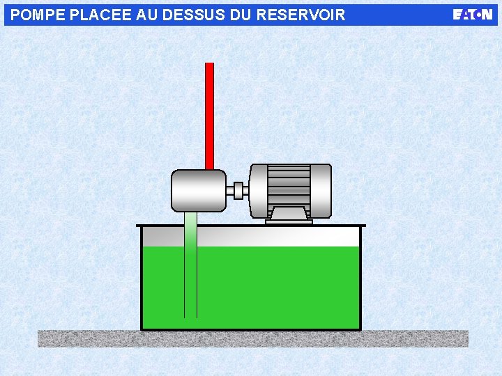 POMPE PLACEE AU DESSUS DU RESERVOIR 