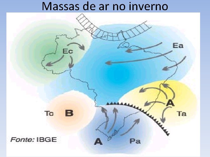 Massas de ar no inverno 