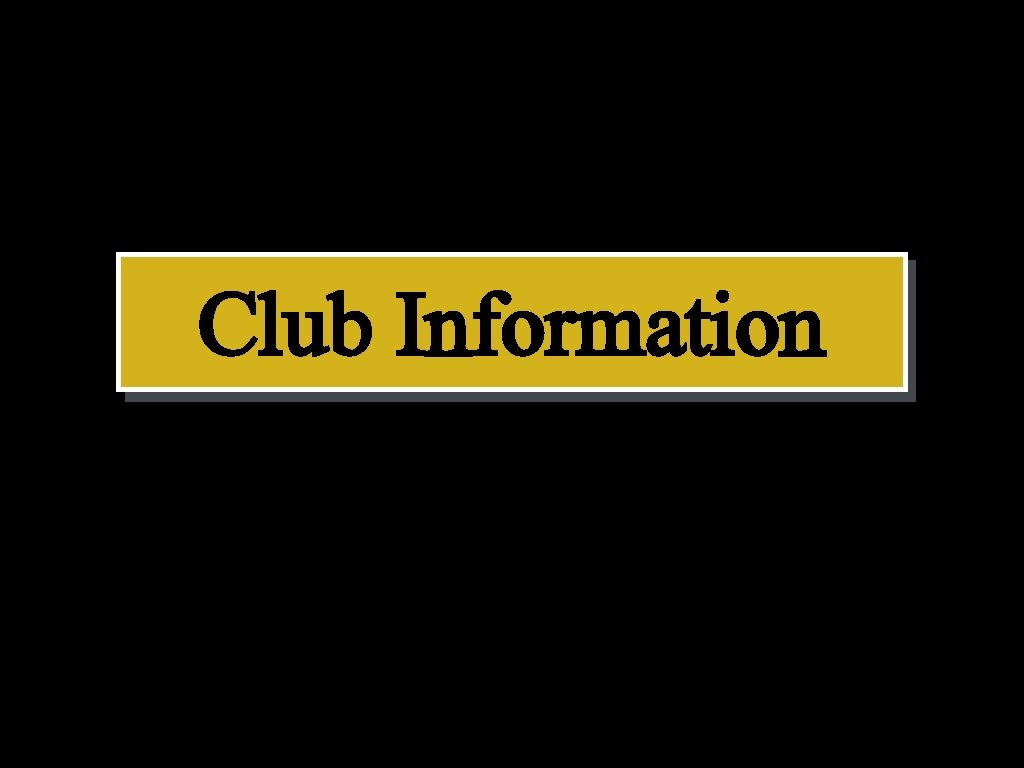 Club Information 