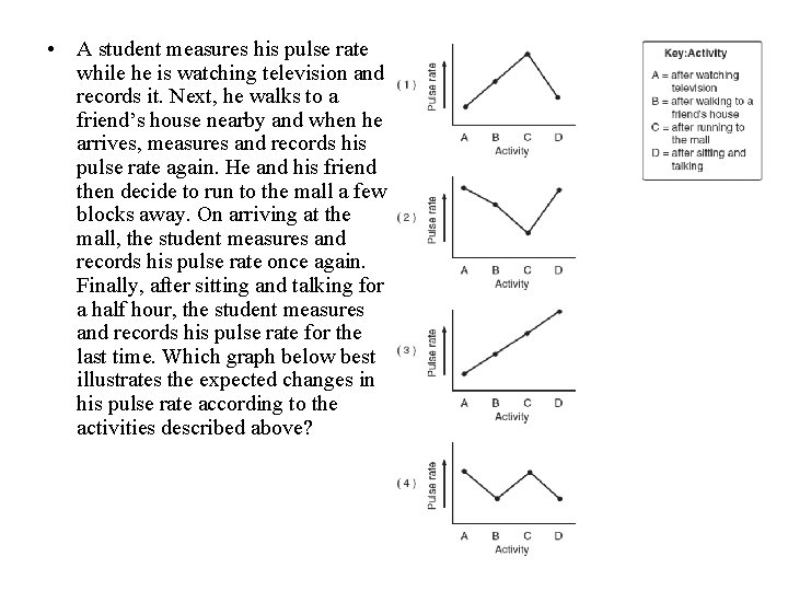  • A student measures his pulse rate while he is watching television and