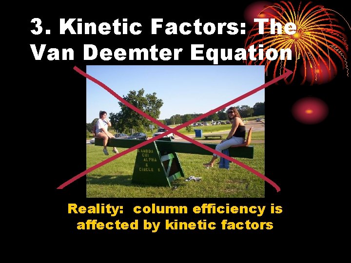 3. Kinetic Factors: The Van Deemter Equation Reality: column efficiency is affected by kinetic