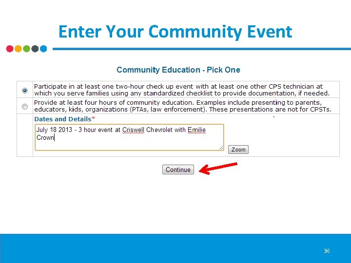 Enter Your Community Event 36 