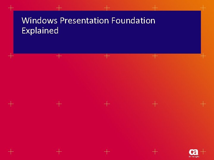 Windows Presentation Foundation Explained Windows Presentation Foundation Explained