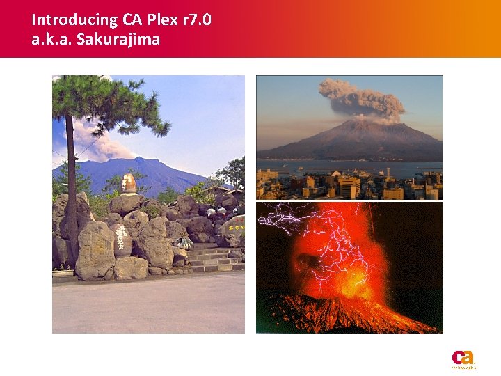 Introducing CA Plex r 7. 0 a. k. a. Sakurajima Introducing CA Plex r 7. 0 a. k. a. Sakurajima