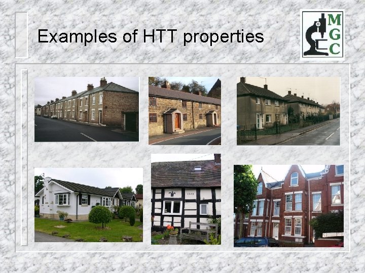 Examples of HTT properties 