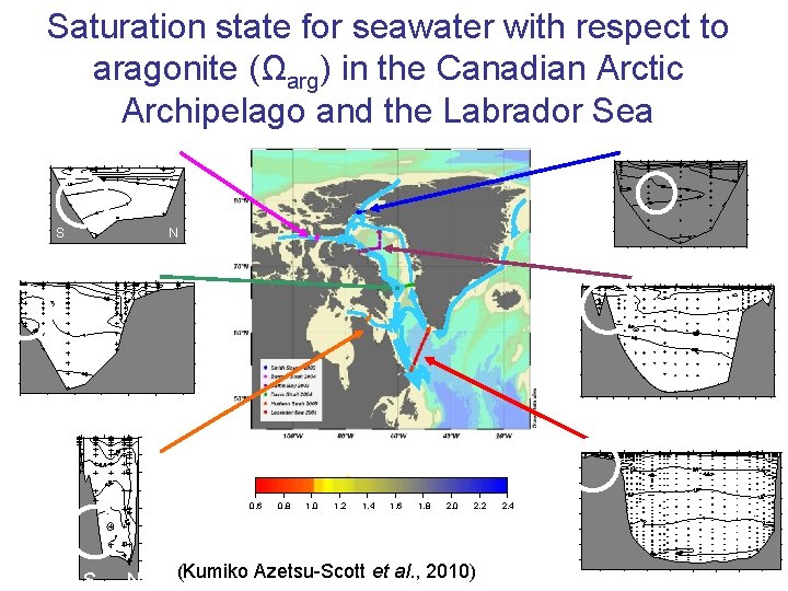 Saturation state for seawater with respect to aragonite (Ωarg) in the Canadian Arctic Archipelago