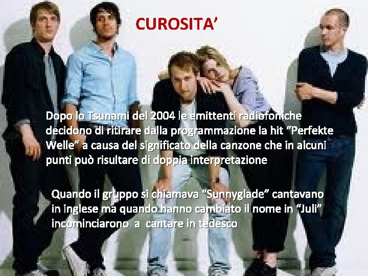 CUROSITA’ Dopo lo Tsunami del 2004 le emittenti radiofoniche decidono di ritirare dalla programmazione