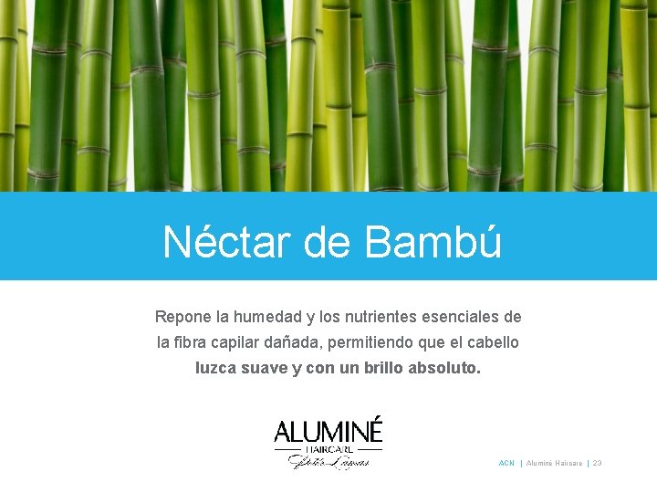 Néctar de Bambú Repone la humedad y los nutrientes esenciales de la fibra capilar