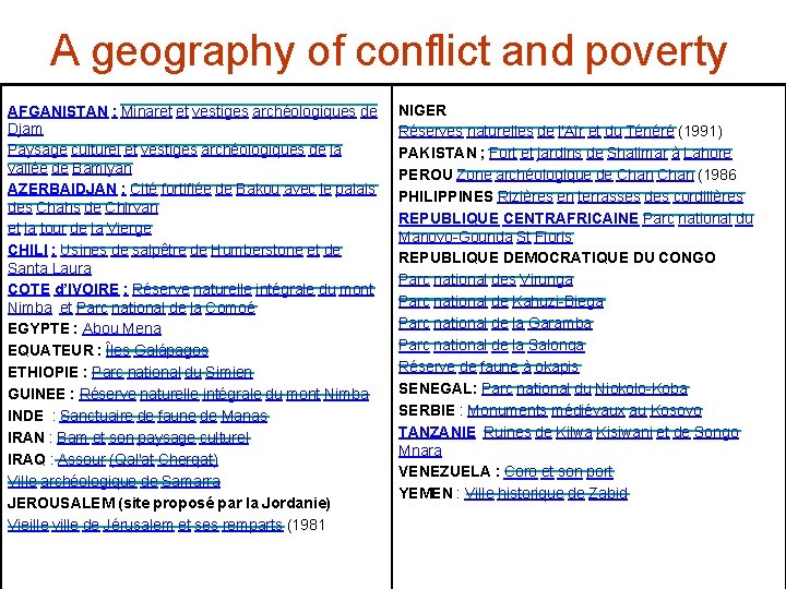 A geography of conflict and poverty AFGANISTAN : Minaret et vestiges archéologiques de Djam