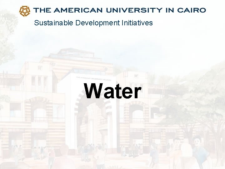 Sustainable Development Initiatives Water 