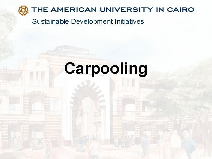 Sustainable Development Initiatives Carpooling 