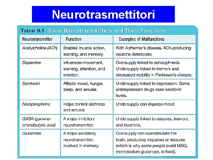 Neurotrasmettitori 