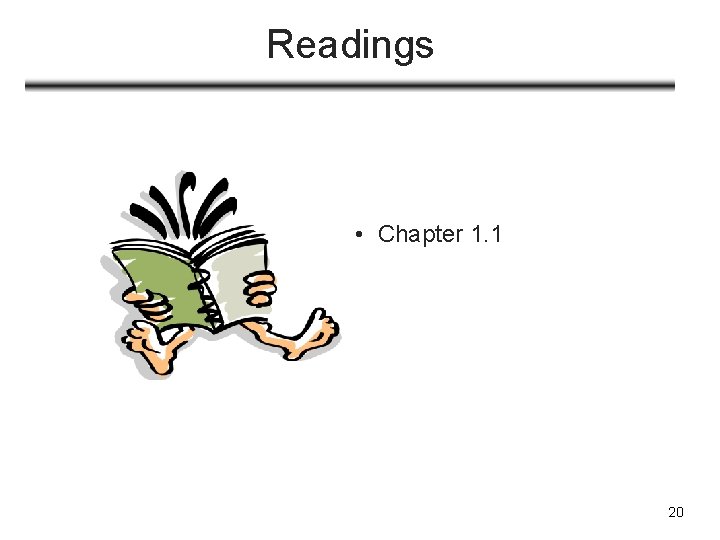 Readings • Chapter 1. 1 20 