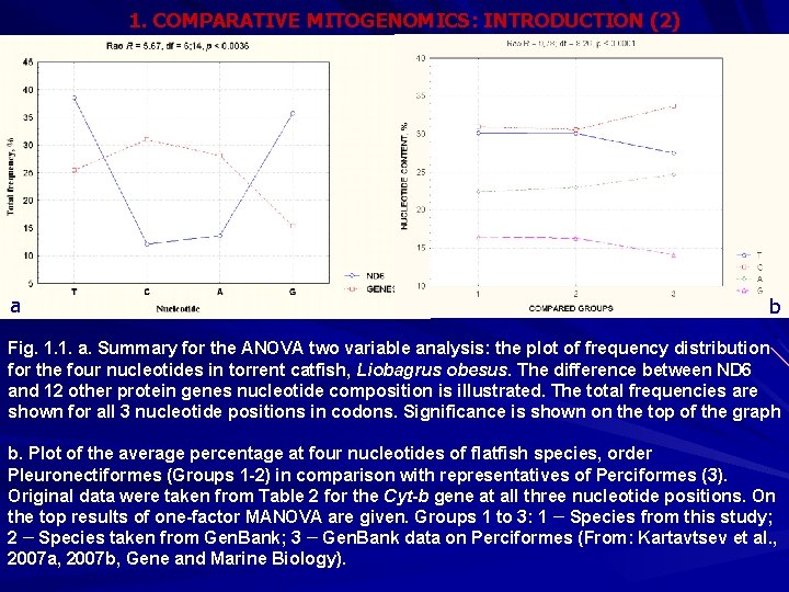 1. COMPARATIVE MITOGENOMICS: INTRODUCTION (2) a b Fig. 1. 1. a. Summary for the