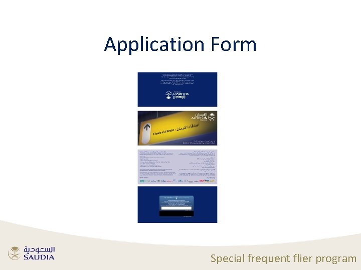 Application Form Special frequent flier program 