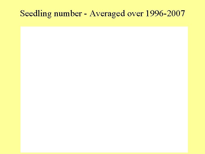 Seedling number - Averaged over 1996 -2007 