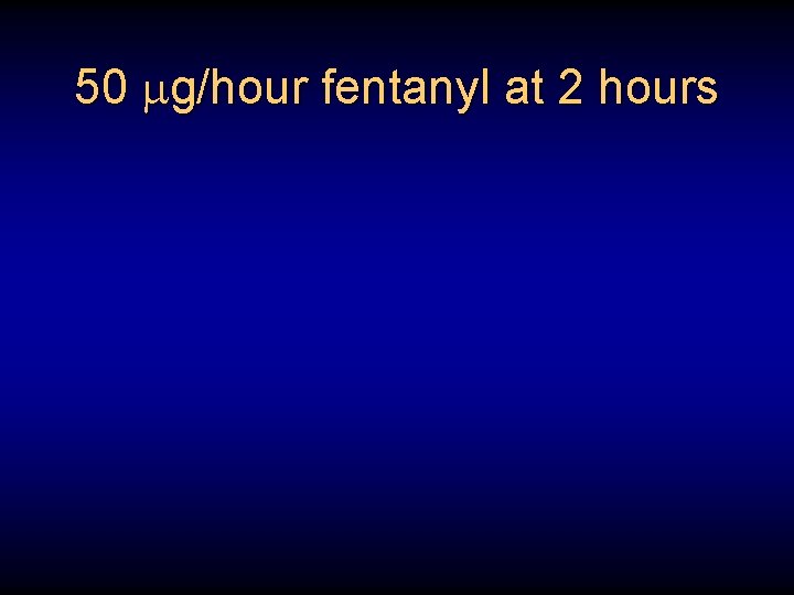 50 g/hour fentanyl at 2 hours 
