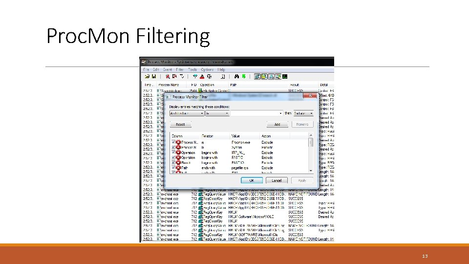 Proc. Mon Filtering 13 