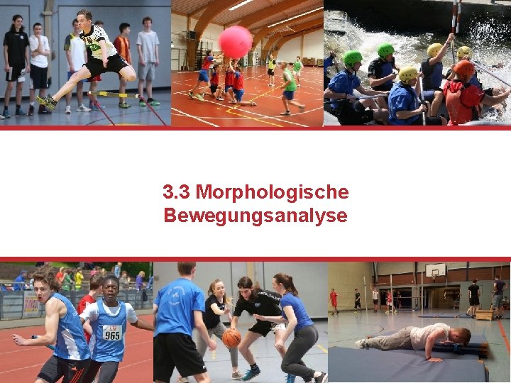 3. 3 Morphologische Bewegungsanalyse 
