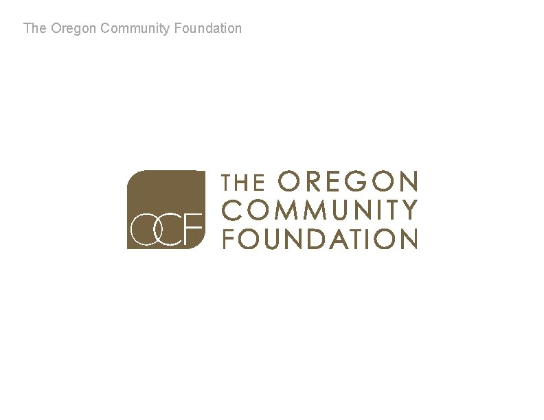 The Oregon Community Foundation 
