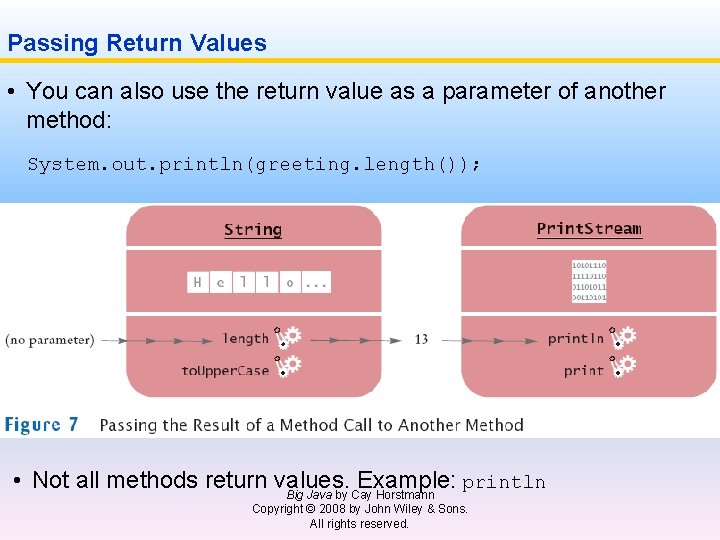Passing Return Values • You can also use the return value as a parameter