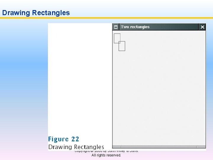 Drawing Rectangles Big Java by Cay Horstmann Copyright © 2008 by John Wiley &