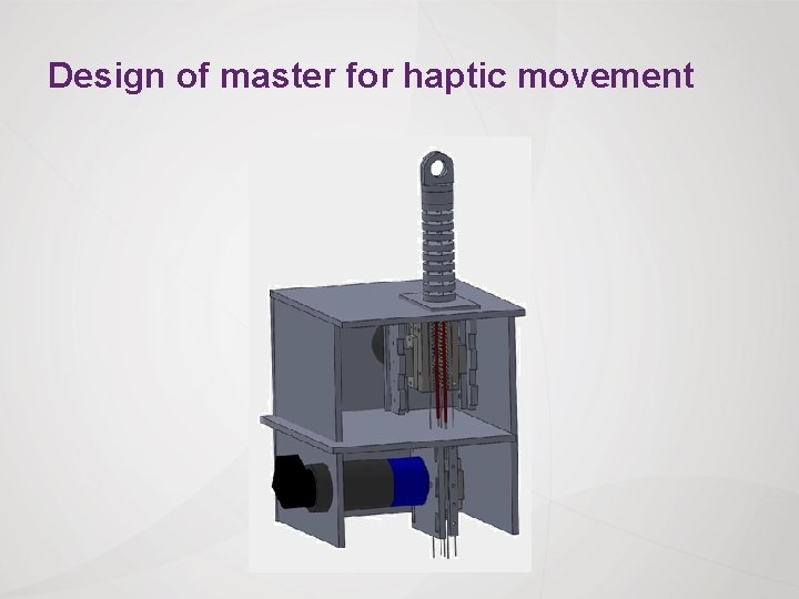 Design of master for haptic movement 