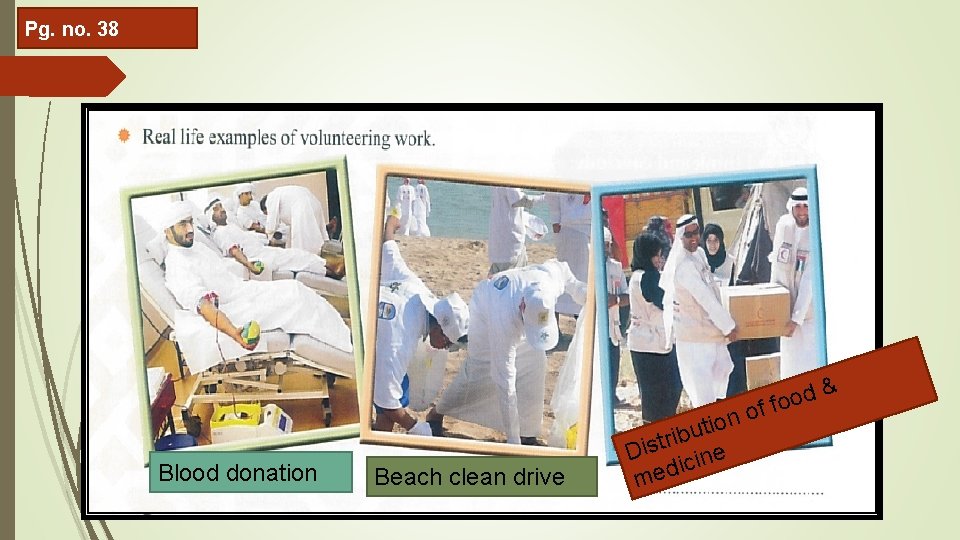 Pg. no. 38 Blood donation Beach clean drive on i t u rib t