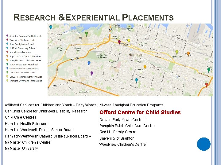 RESEARCH &EXPERIENTIAL PLACEMENTS Affiliated Services for Children and Youth – Early Words Niwasa Aboriginal