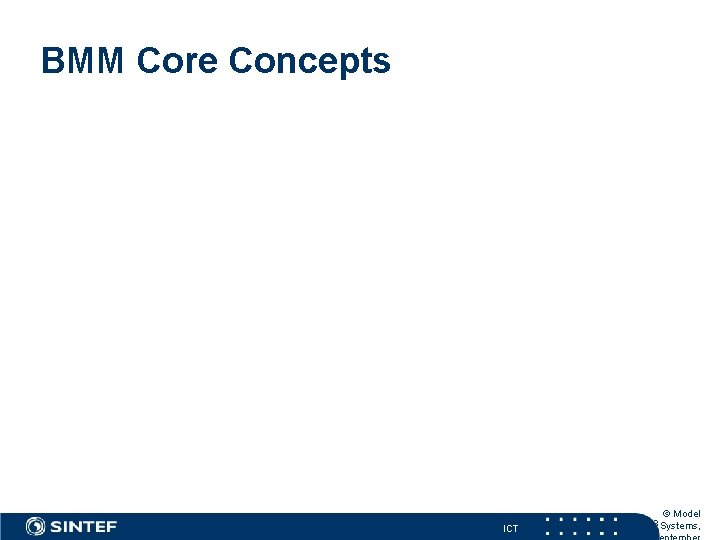 BMM Core Concepts BMM and GRC ICT © Model 38 Systems, 