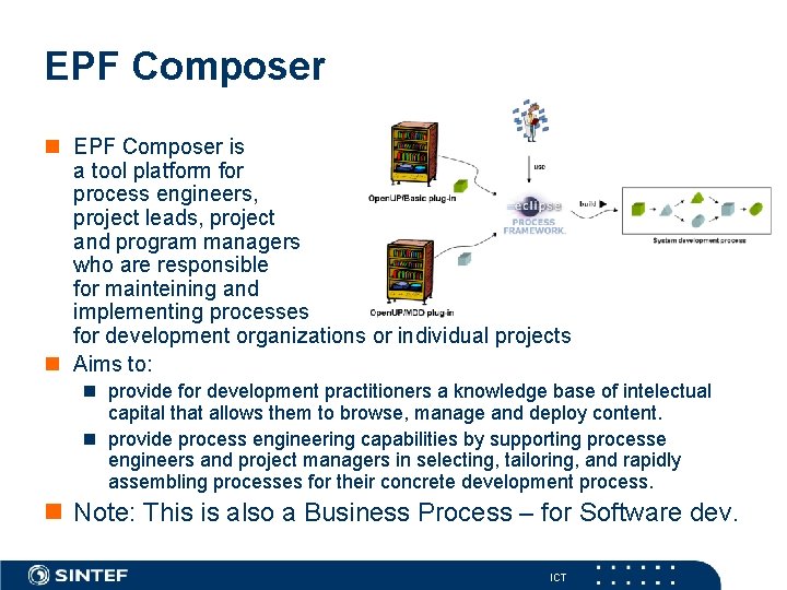 EPF Composer is a tool platform for process engineers, project leads, project and program